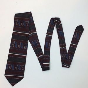 TOWN CRAFT MENS WINE/BLUE TIE